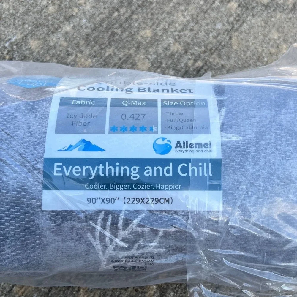 Ailemei Direct Cooling Blanket for Hot Sleepers, Double Sided Cold Effect, Queen
